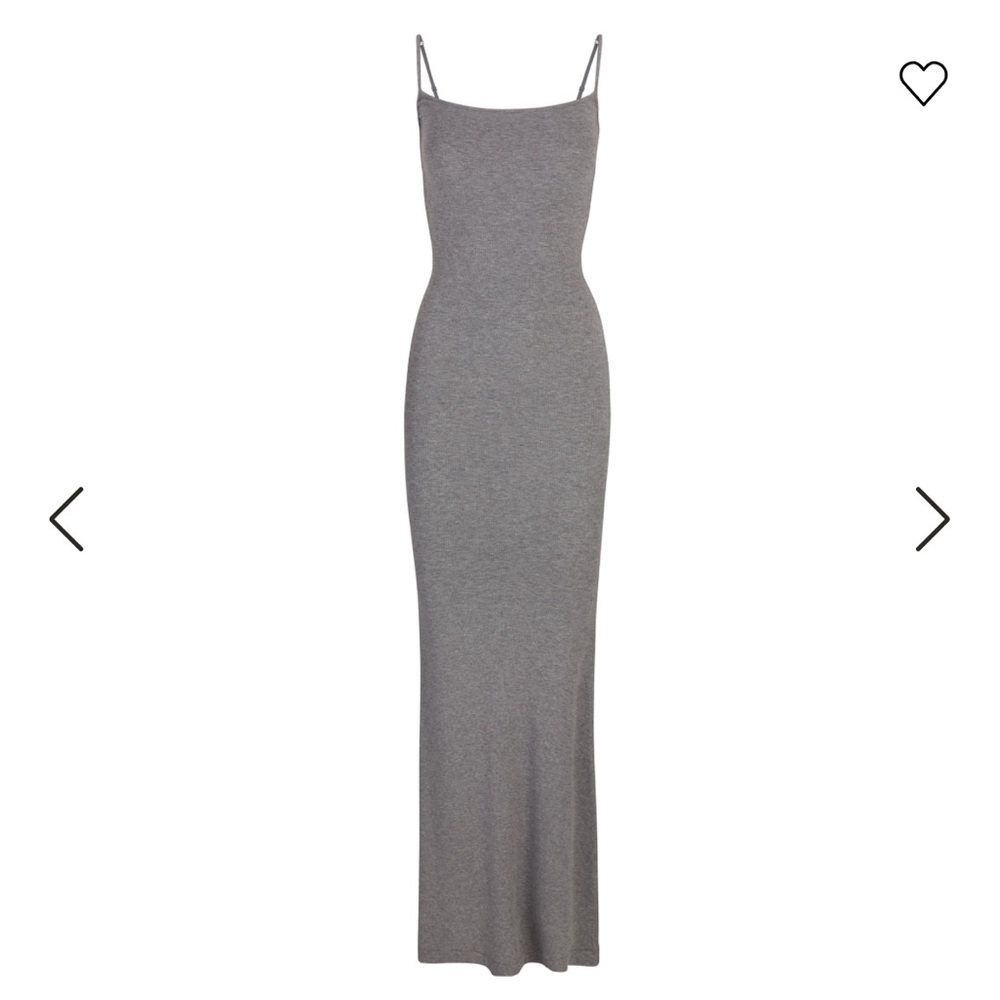 Heather Gray Skims Long Slip Dress